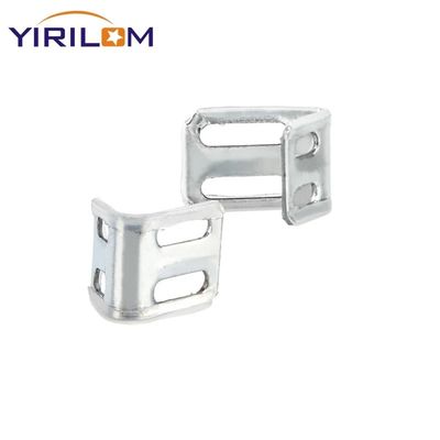 Agrafe à ressort de canapé à 4 trous, demi-plastifiée, en zinc, fixation pour meubles, pour quincaillerie de canapé