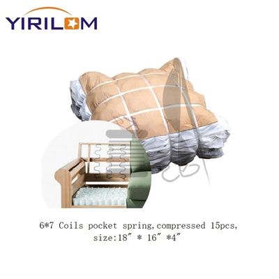Couchette de canapé OEM Pocket Coil Springs avec emballage comprimé ou enroulé