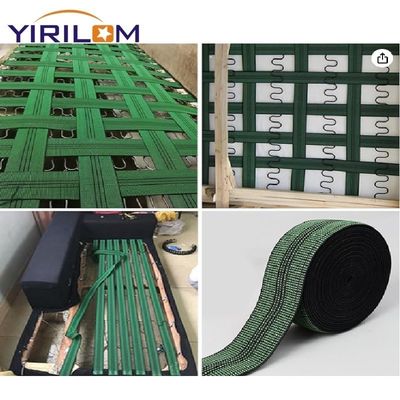 Accessoires de meubles couleur verte 50 mm courroies élastiques pour canapé