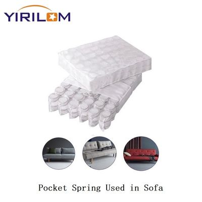 Couchette en fil d'acier de 1,8 mm et de 2,0 mm personnalisée Unité de ressort de poche pour canapé avec tissu tissé et conception de poche individuelle