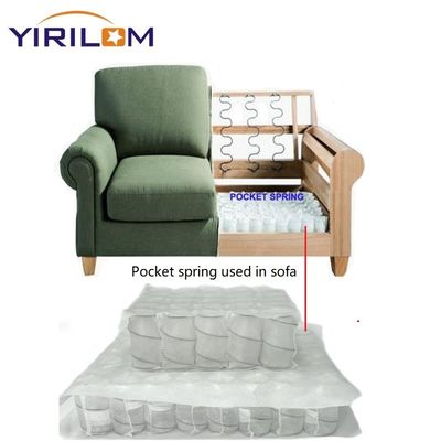 Unité de ressort de poche en tissu non tissé en rouleau blanc pour coussin de canapé