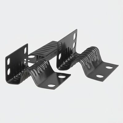 Clip à ressort zingué à 4 trous pour quincaillerie de canapé avec conception à moitié recouverte de plastique