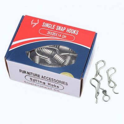 Mousqueton à ressort en fil d'acier avec un diamètre de 1,5 mm et une longueur de 97 mm pour la fixation des ressorts zigzag