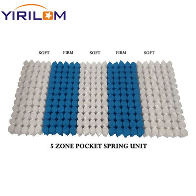 Unité de ressort de poche en zone personnalisée 3/5/7/9 avec diamètre de fil de 1,0 mm-2,3 mm pour matelas