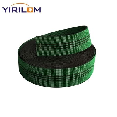Bon prix Couleur verte 4,8 mm de largeur Sofa Webbing avec 50% d'étirement pour la réparation de meubles et de tapisseries en ligne