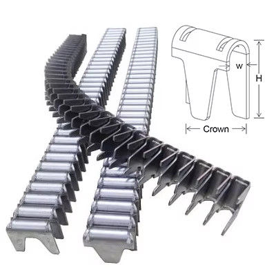 Clip de matelas en zinc galvanisé à la couronne de 22 mm avec fil PE intégré pour la fabrication de matelas à ressort