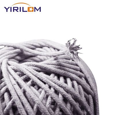 Chine Matériau de rangée Fabricant cordes de coton personnalisées 3 mm épaisseur gris cordes de coton artisanales naturelles