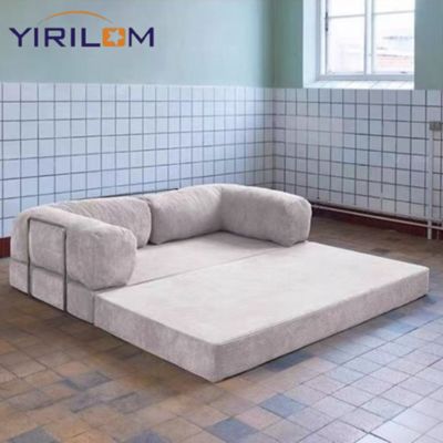 Bon prix Canapé sectionnel modulaire en tissu blanc de luxe Conception moderne Comprimé pour un transport facile Canapé de salon en ligne