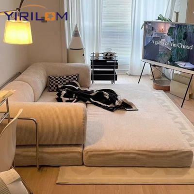 Bon prix Sofa sectionnel comprimé sous vide blanc de riz pour salon Meubles de salle de séjour en ligne