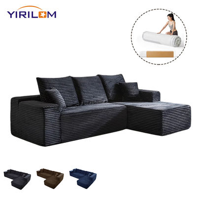 Bon prix Canapé modulaire sectionnel en forme de L, compressible pour un rangement facile et sans assemblage requis en ligne