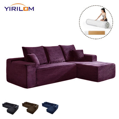 Bon prix Couchette en forme de L en gros Couchette en forme de nuage en peluche Couchette sectionnelle compressible personnalisable pour salon minimaliste en ligne
