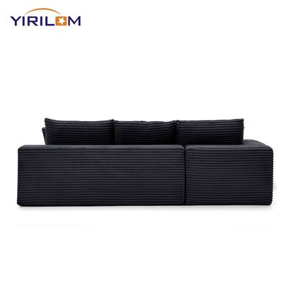Bon prix Canapé sectionnel en forme de L moderne avec tissu en coton-tige sous vide comprimé pour un transport facile et une taille personnalisable en ligne