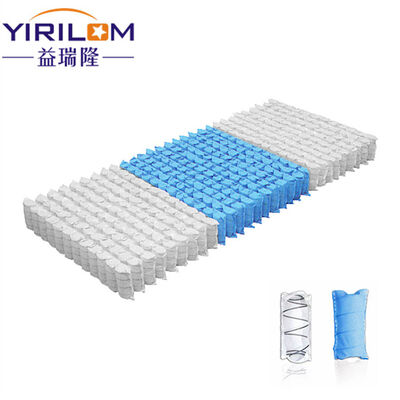 Unité de ressort de poche de matelas en fil d'acier à haute teneur en carbone avec couverture en tissu non tissé et support zoné (zones 1/3/5/7)