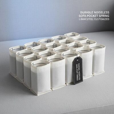 Ressort ensaché silencieux et respirant en acier de 1,8 mm pour coussin de canapé personnalisé