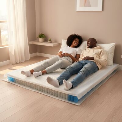 Unité de ressorts ensachés 5 zones avec fil d'acier à haute teneur en carbone pour un soutien personnalisable de matelas et de canapé