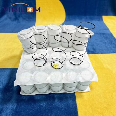 Unité de ressorts ensachés pour canapé en tissu blanc 80 g/m² avec ressorts indépendants durables et hauteur de 6 cm à 12 cm