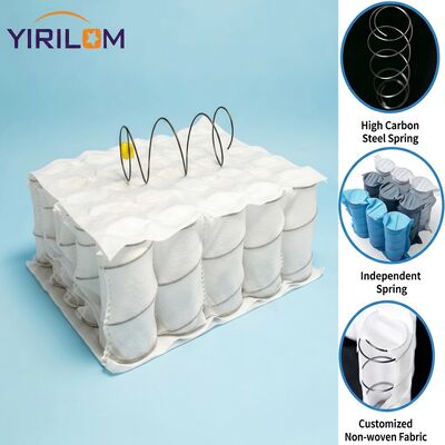 Couchette en tissu non tissé de haute qualité à ressort de poche avec fil d'acier à haute teneur en carbone