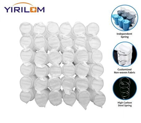 Tissu non tissé enveloppé en ressort de poche indépendant avec taille personnalisée et fil d'acier pour sièges de meubles
