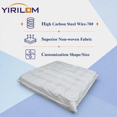 Unité de ressorts ensachés pour canapé réglable en hauteur de 6 à 12 cm avec fil d'acier n° 70 et housse en tissu non tissé