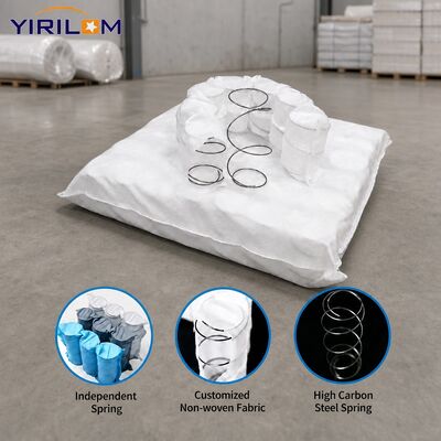 Unité de ressorts ensachés silencieuse pour canapé avec enveloppe en tissu et fil d'acier à haute teneur en carbone pour un confort amélioré