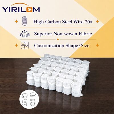 Ressort ensaché pour canapé en acier à haute teneur en carbone de 2,0 mm emballé individuellement avec housse en tissu non tissé