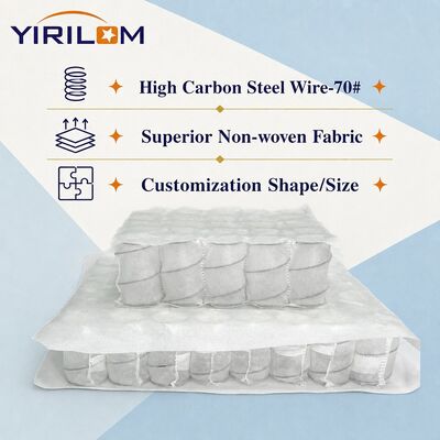 Ressort ensaché individuellement pour canapé avec acier à haute élasticité et revêtement en tissu non tissé, hauteur 6-25 cm