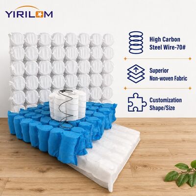 1.8-2.0mm Fil d'acier à haute teneur en carbone Unité de ressort de poche indépendante avec paquet de rouleaux compressés pour coussin de canapé