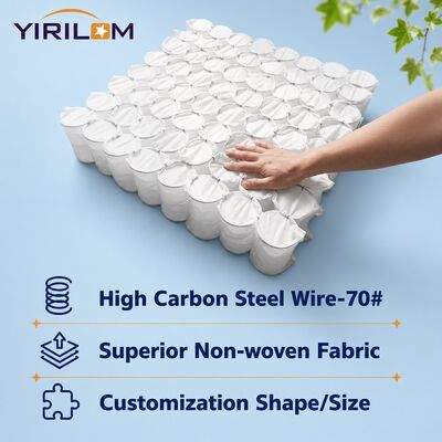 Unité de ressorts ensachés en fil d'acier durable de 1,0 mm à 1,8 mm avec une hauteur de 6 à 12 cm pour le soutien personnalisé de coussin de canapé