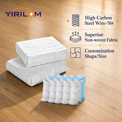OEM Taille personnalisée 1.0mm-1.8mm fil d'acier Poche printemps pour canapé avec 6cm-10cm hauteur de ressort
