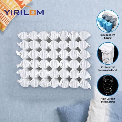 Unité de bobine de ressort de poche de 18x18 pouces carrés avec 1,0 mm-1,8 mm de fil d'acier et 6-12 cm de hauteur de ressort pour le coussin de siège de canapé