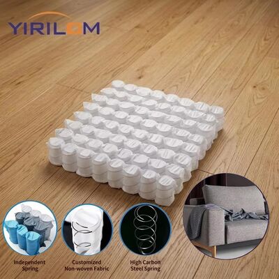 Unité de ressort ensaché 80 g/m² enveloppé de tissu avec construction en fil d'acier pour coussins de siège de canapé personnalisés