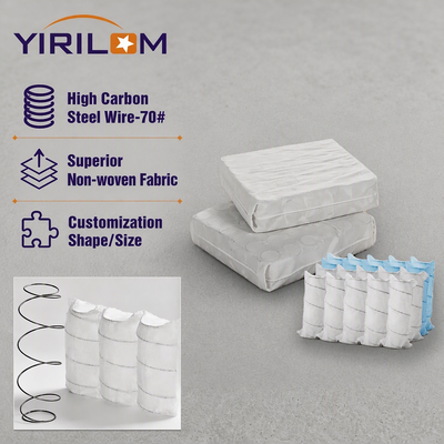 Assemblage de ressorts ensachés en tissu non tissé blanc 80 g/m² pour remplacement de coussin de canapé avec délai de livraison rapide pour les acheteurs