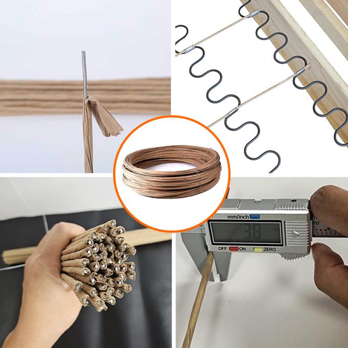 Accessoires de meubles OEM 2.0mm fil de ressort papier fil de fixation pour canap&eacute; Zig Zag printemps 6