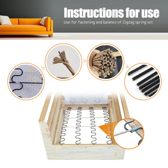 Accessoires de meubles Ligne de positionnement du canapé Papier enroulé fil de fer bande de fixation en plastique 5